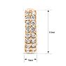 1/2 Carat Diamond Huggie Hoop Earrings In 14 Karat Rose Gold Image-5