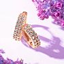 1/2 Carat Diamond Huggie Hoop Earrings In 14 Karat Rose Gold Image-7
