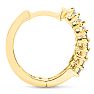 1/2 Carat Moissanite Huggie Hoop Earrings In 14 Karat Yellow Gold Image-4
