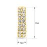 1/2 Carat Moissanite Huggie Hoop Earrings In 14 Karat Yellow Gold Image-5