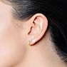 1/2 Carat Moissanite Huggie Hoop Earrings In 14 Karat Yellow Gold Image-6