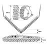 1 Carat Natural Rose Cut Diamond Necklace, Earrings and Bracelet Set. Matching Jewelry Is Wonderful! Image-10
