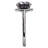 One of a Kind 4 1/2 Carat Halo Diamond Engagement Ring With 4.42 Carat Black Diamond Center In 14K White Gold Image-4