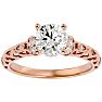 1 3/4 Carat Vintage Diamond Engagement Ring In 14 Karat Rose Gold Image-1