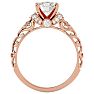 1 3/4 Carat Vintage Diamond Engagement Ring In 14 Karat Rose Gold Image-3