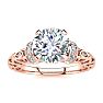 1 1/4 Carat Vintage Diamond Engagement Ring In 14 Karat Rose Gold Image-1