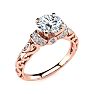 1 1/4 Carat Vintage Diamond Engagement Ring In 14 Karat Rose Gold Image-2