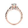 1 1/4 Carat Vintage Diamond Engagement Ring In 14 Karat Rose Gold Image-3
