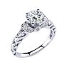 1 1/4 Carat Vintage Diamond Engagement Ring In 14 Karat White Gold Image-2