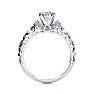 1 1/4 Carat Vintage Diamond Engagement Ring In 14 Karat White Gold Image-3