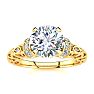 1 1/4 Carat Vintage Diamond Engagement Ring In 14 Karat Yellow Gold Image-1