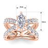 3 1/5 Carat Marquise Diamond Engagement Ring In 14K Rose Gold Image-5
