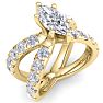 3 1/5 Carat Marquise Diamond Engagement Ring In 14K Yellow Gold Image-2