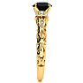 1 1/4 Carat Vintage Black Moissanite Engagement Ring In 14 Karat Yellow Gold Image-4