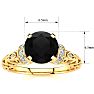 1 1/4 Carat Vintage Black Moissanite Engagement Ring In 14 Karat Yellow Gold Image-5