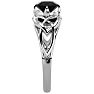 1 Carat Celtic Love Knot Black Moissanite Engagement Ring In 14 Karat White Gold Image-4
