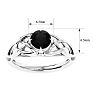 1 Carat Celtic Love Knot Black Moissanite Engagement Ring In 14 Karat White Gold Image-5
