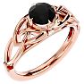 1 Carat Celtic Love Knot Black Moissanite Engagement Ring In 14 Karat Rose Gold Image-2