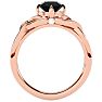 1 Carat Celtic Love Knot Black Moissanite Engagement Ring In 14 Karat Rose Gold Image-3
