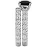 3 1/2 Carat Round Black Moissanite Bridal Set In 14 Karat White Gold Image-4