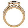 2 1/2 Carat Black Moissanite Bridal Set In 14 Karat Yellow Gold Image-3