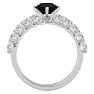 2 1/2 Carat Black Moissanite Bridal Set In 14 Karat White Gold Image-3