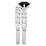 2 1/2 Carat Black Moissanite Bridal Set In 14 Karat White Gold Image-4