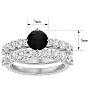 2 1/2 Carat Black Moissanite Bridal Set In 14 Karat White Gold Image-5