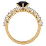 2 1/2 Carat Black Moissanite Bridal Set In 14 Karat Yellow Gold Image-3