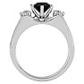 1 Carat Black Moissanite Solitaire Ring With 1/5 Carat Enhancer In 14 Karat White Gold Image-3