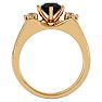 1 Carat Black Moissanite Solitaire Ring With 1/5 Carat Enhancer In 14 Karat Yellow Gold Image-3