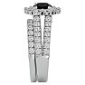 4 1/2 Carat Black Moissanite Bridal Set In 14 Karat White Gold Image-4