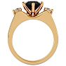 2 Carat Black Moissanite Solitaire Ring With 1/5 Carat Enhancer In 14 Karat Yellow Gold Image-3