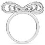 Nearly 1/2 Carat Diamond Bow Cocktail Ring. Wonder High Off The Finger Style With Amazing Fiery Diamonds! Image-3