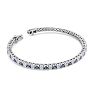 4 Carat Mystic Topaz And Diamond Tennis Bracelet In 14 Karat White Gold, 6 Inches Image-3