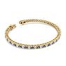 6 Carat Mystic Topaz And Diamond Tennis Bracelet In 14 Karat Yellow Gold, 9 Inches Image-3