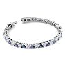 10 1/3 Carat Mystic Topaz and Diamond Tennis Bracelet In 14 Karat White Gold, 7 Inches Image-3
