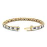 10 1/3 Carat Mystic Topaz and Diamond Tennis Bracelet In 14 Karat Yellow Gold, 7 Inches Image-2