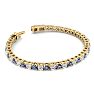 12 Carat Mystic Topaz and Diamond Tennis Bracelet In 14 Karat Yellow Gold, 8 Inches Image-3
