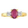.80ct Ruby and Diamond Ring in 14k Yellow Gold, Size 6.5 Image-1