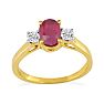 .80ct Ruby and Diamond Ring in 14k Yellow Gold, Size 6.5 Image-3