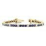9 1/3 Carat Mystic Topaz and Diamond Alternating Tennis Bracelet In 14 Karat Yellow Gold, 6 Inches Image-1