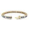 9 1/3 Carat Mystic Topaz and Diamond Alternating Tennis Bracelet In 14 Karat Yellow Gold, 6 Inches Image-2