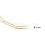 14 Karat Yellow Gold Wire Paperclip Chain Necklace, 18 Inches Image-3