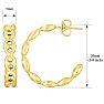 14 Karat Yellow Gold Mariner Hoop Earrings, 3/4 Inch Image-2
