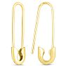 14 Karat Yellow Gold Safety Pin Earrings, 1 Inch Image-1