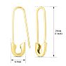 14 Karat Yellow Gold Safety Pin Earrings, 1 Inch Image-2