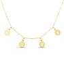 14 Karat Yellow Gold Dangling Love Necklace, 18 Inches Image-1