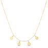 14 Karat Yellow Gold Dangling Love Necklace, 18 Inches Image-2