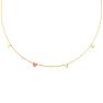 14 Karat Yellow and Rose Gold Love Necklace, 18 Inches Image-1